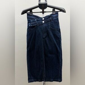 Pilcro Dark Wash Denim Midi Skirt Size 10